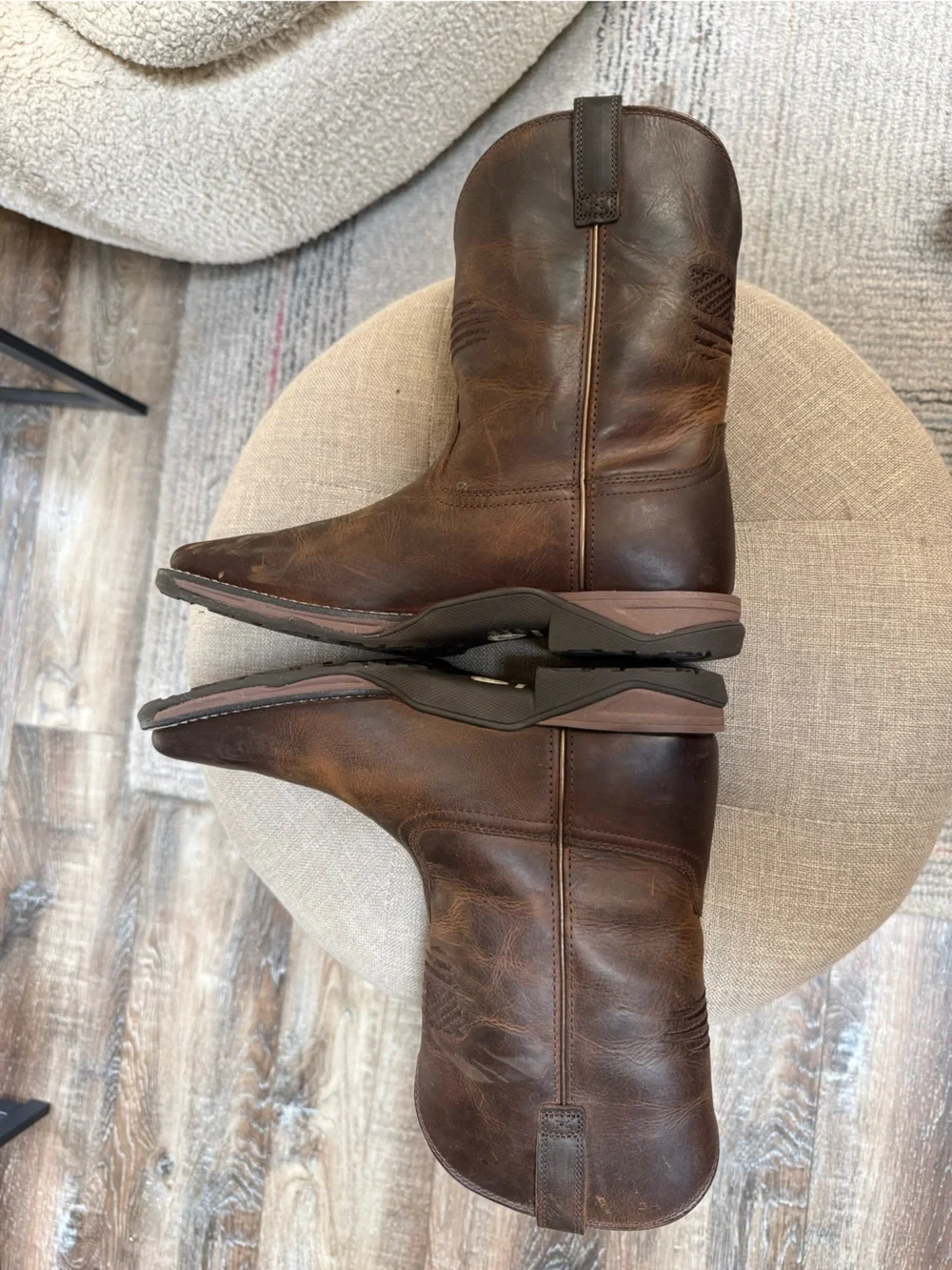 ARIAT Anthem Patriot Waterproof Western Boot 6US 37.5EU Youth Distressed Brown